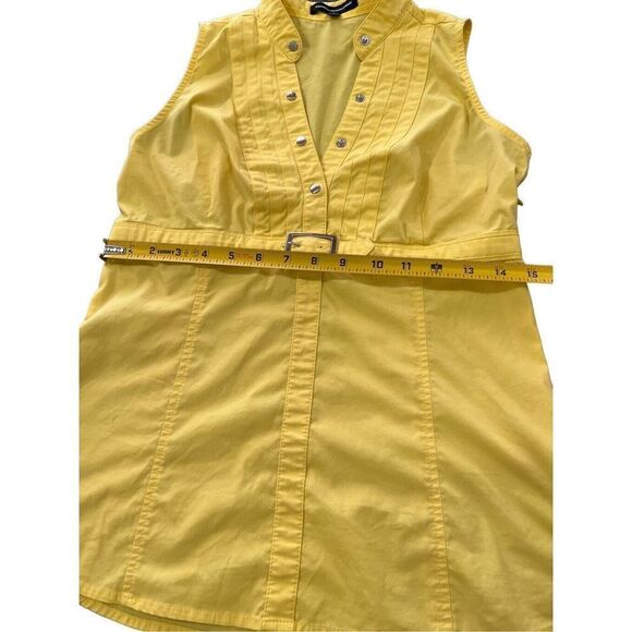 Express Design Studio Women Yellow Sleeveless Blouse Small - Picture 2 of 7